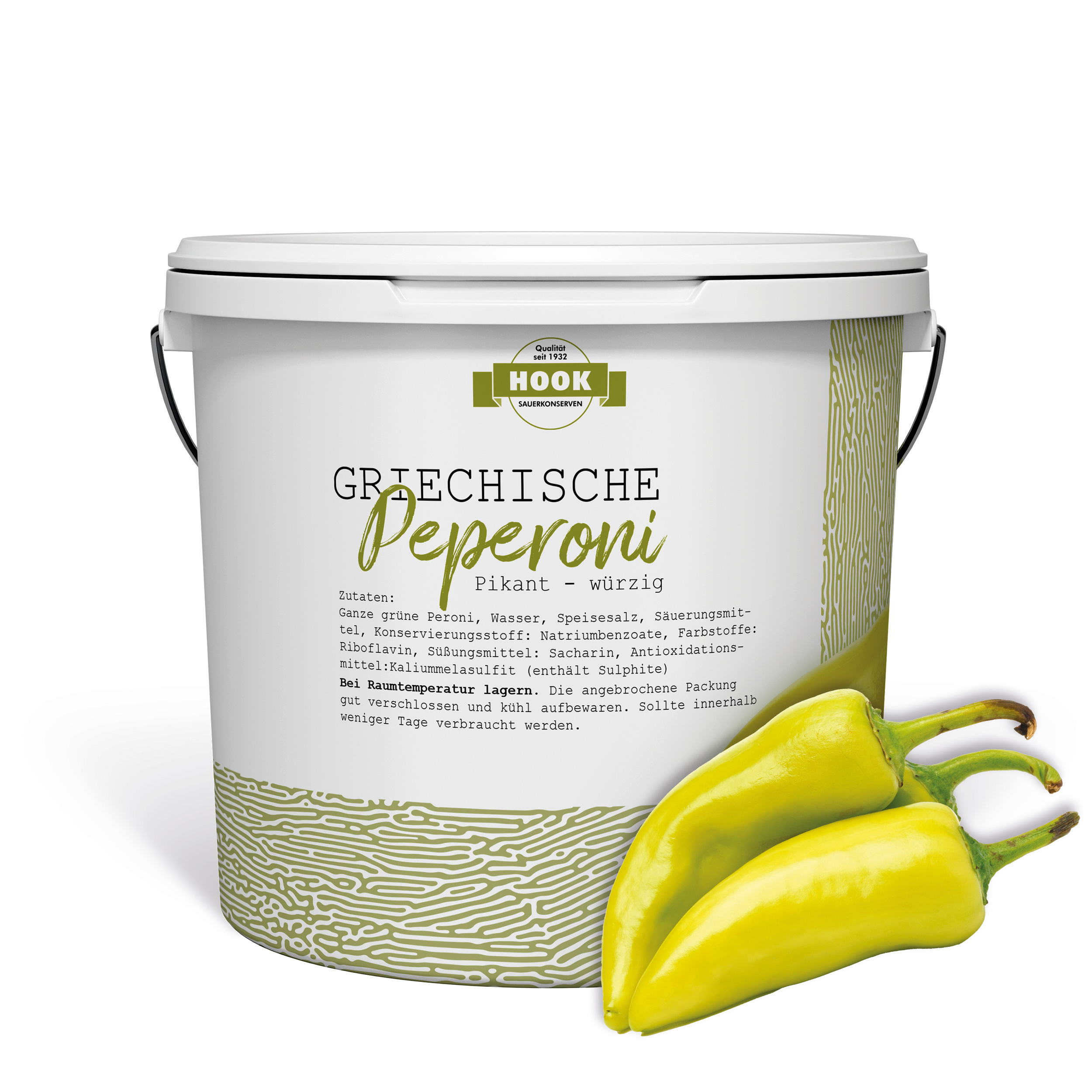 Hook - Griechische Peperoni, 12 kg Eimer