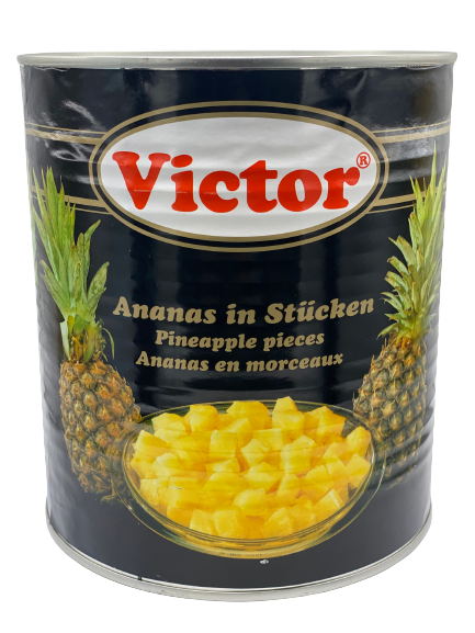 Victor - Ananas in Stücken, 1840 g Dose