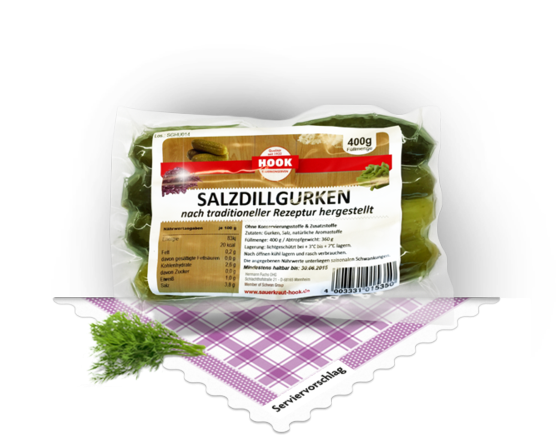 Salzdillgurken, 6 x 400 g Beutel