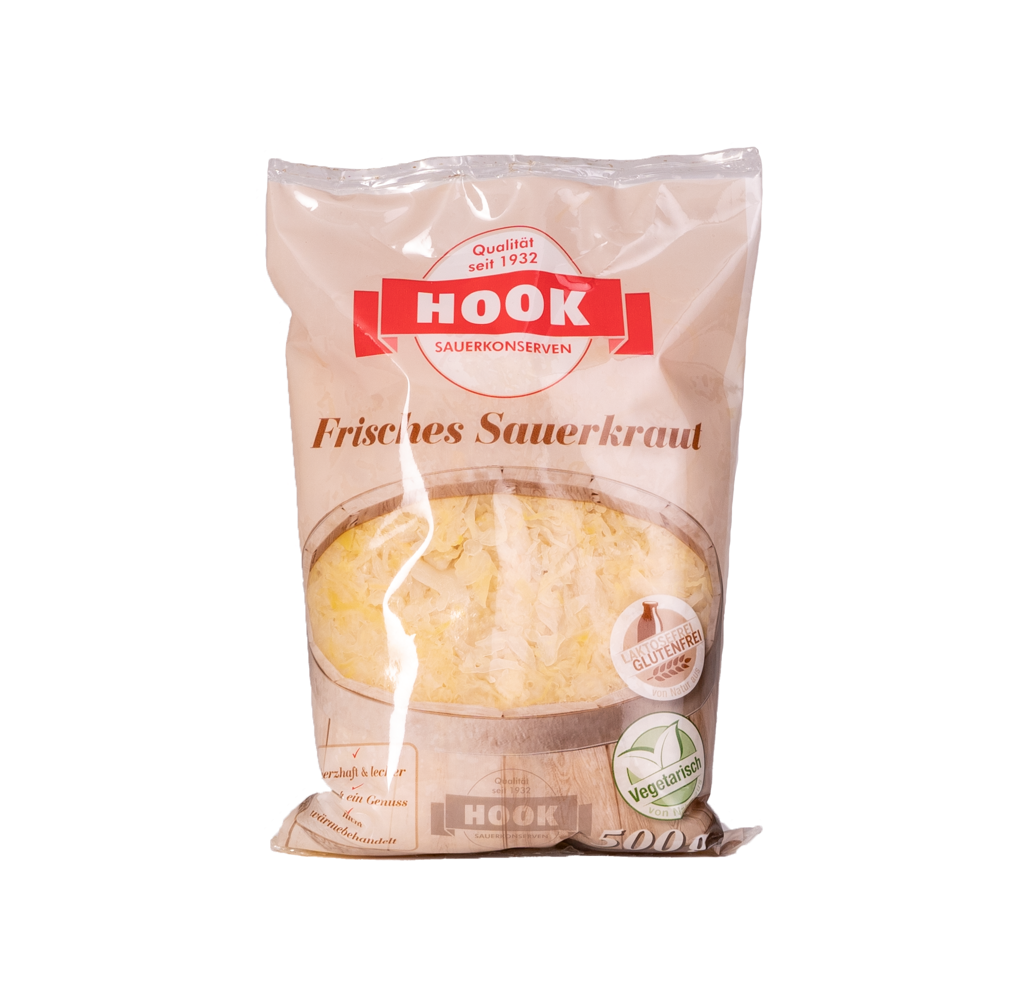 Frisches Sauerkraut, 5 x 500 g Beutel