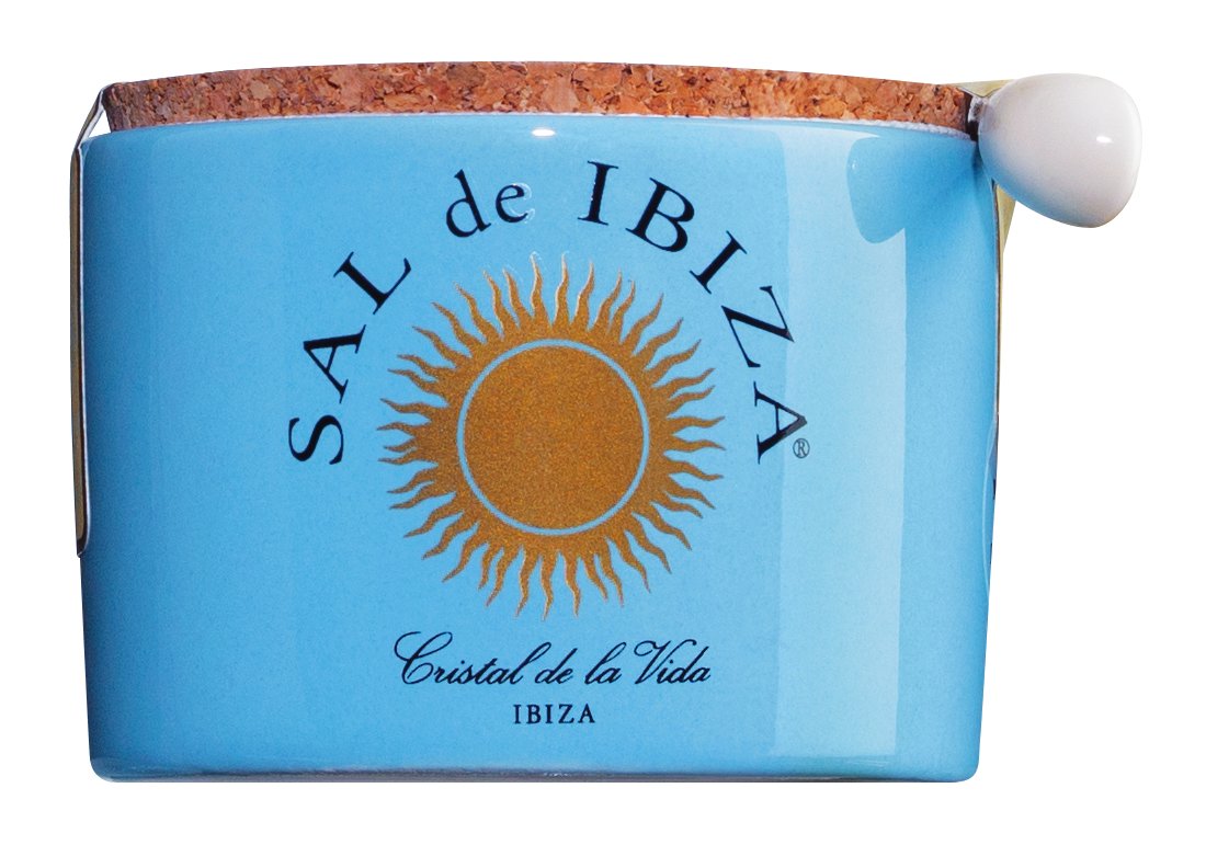 Sal de Ibiza - Fleur de Sel "Mar Blau", mit schwarzem Knoblauch, 140 g Topf