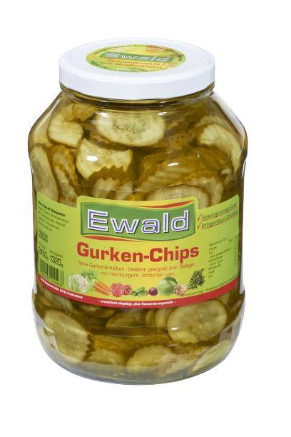 Ewald - Gurken-Chips, 2450 g Glas