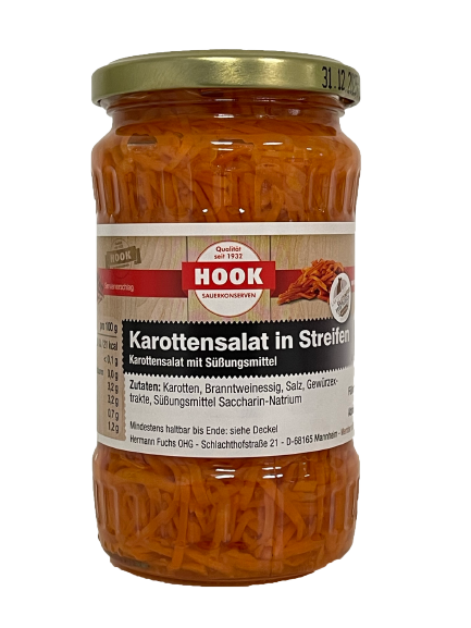 Hook - Karottensalat, 6 x 190 g Glas